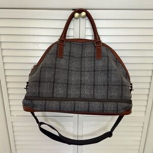 Mark and Graham Brighton Plaid Overnighter Weekender Bag carryon tote durable